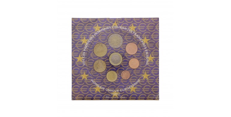France, Coffret série commémorative Euro BU 2002, 8 pièces, C10404