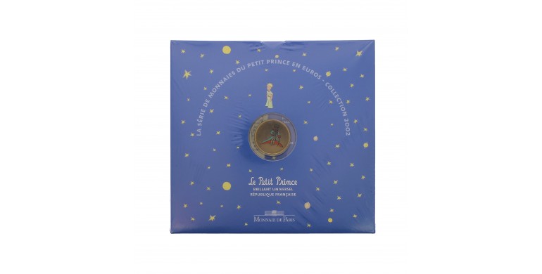 France, Coffret BU série Le Petit Prince - série d'usage courant avec médaille coloriée 2002, 9 pièces, C10410