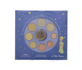 France, Coffret BU série Le Petit Prince - série d'usage courant avec médaille coloriée, 2003, 9 pièces, C10411