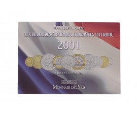 France, Coffret BU Série des monnaies courantes françaises 2001, 10 pièces, C10416