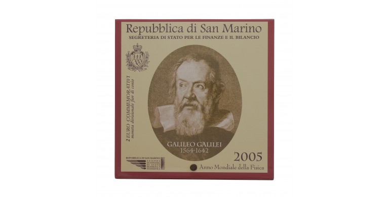 France, 2 Euro BU Cupro-nickel commémorative Galileo Galilée, 2005, C10481
