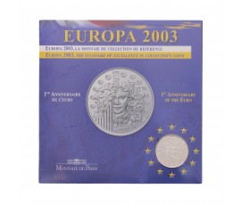 France, 1/4 € BU 1er anniversaire de l'Euro, 2003, C10491-92