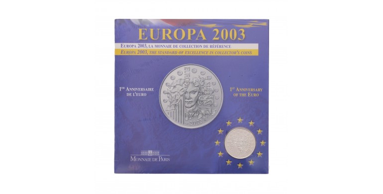 France, 1/4 € BU 1er anniversaire de l'Euro, 2003, C10491-92