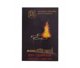 Andorre, Livret BU XXVème Olympiades de Barcelone et d'Albertville 1992, 1988, 2 pièces, C10502