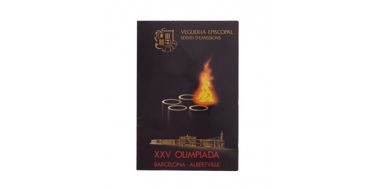 Andorre, Coffret XXVème Olympiades de Barcelone et d'Albertville 1992, 2 pièces, C10502