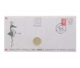 France, "Timbre-Médaille" numéro 4 - Saint-Moritz 1928, 1992, C10519