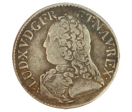 Monnaie, France , 1/5 écu aux branches d'olivier, Louis XV, Argent, 1728, Rouen (B), P11248