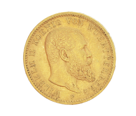 Monnaie, Allemagne - Royaume de Wuerttemberg, 20 Mark, Wilhelm II, Or, 1894, Stuttgart (F), P14081