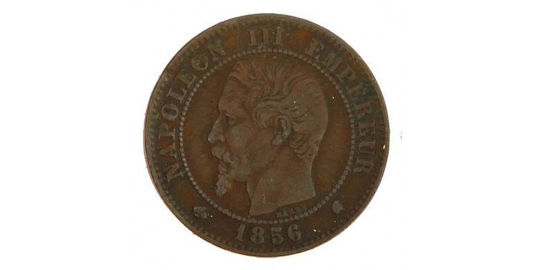 Monnaie, France , 2 centimes, Napoléon III, Bronze, 1856, Bordeaux (K), P11271