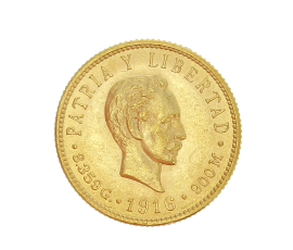 Monnaie, Cuba, 5 Pesos, Or, 1916, Philadelphie, P14058