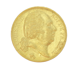 France, 20 Francs, Or, 1818, Paris (A), P14025